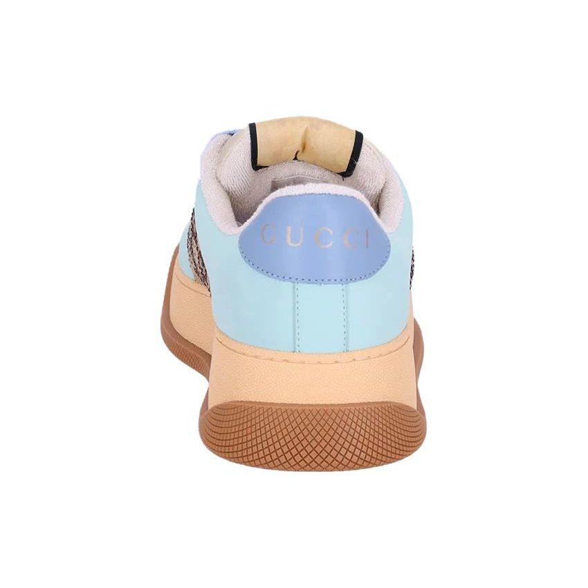 Gucci Screener Jigglypuff, Distressed Shoes Leather Low Top Stylish Skateboarding Shoes Women's Brown 757700 FAB4C 2562