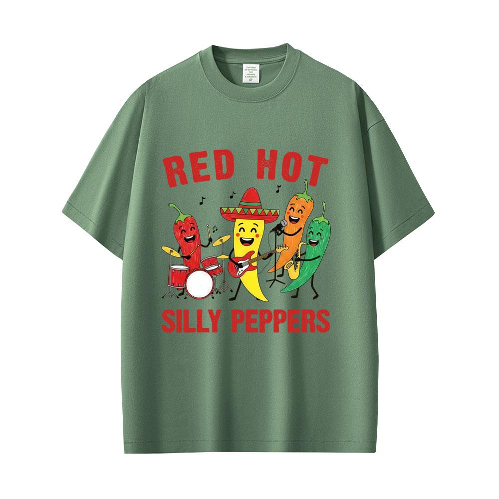 Red Hot Silly Peppers Funny Meme Graphic T Shirts Unisex Women Vintage Gothic Metal Rock Tshirt Unisexs Summer Casual Humor Tshirts