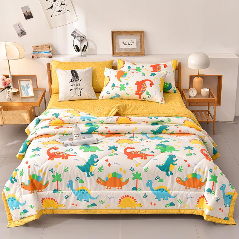 Baumwolle Luxus Gewaschene Sommerdecke - Minimalistisches Eis-Muster, Leicht, Kühl & Maschinenwaschbar.