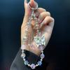 Wholesale Of Crystal Creative Alloy Butterfly Element Mobile Phone Pendants Car Key Pendants Case Chains And Rope Handmade Girl 1