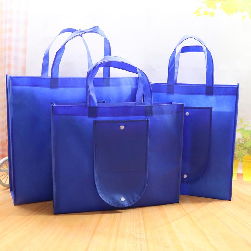 Individuelle umweltfreundliche faltbare Vliestasche mit Farbdruck und Druckknopf für Supermarkteinkäufe und Aufbewahrung