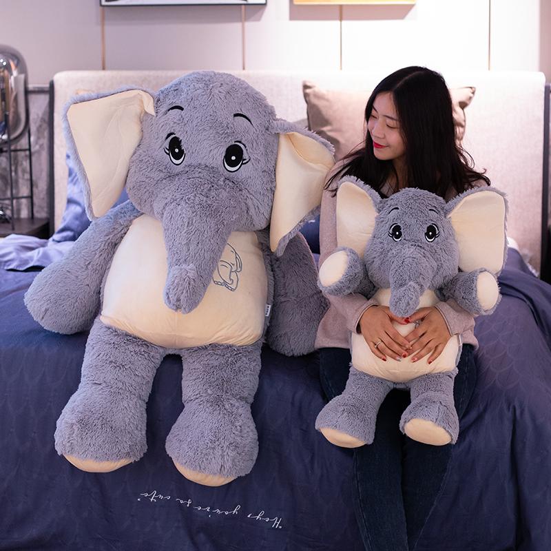 38-98cm Giant Plush Elephant Stuffed Animal Soft Cuddle Pillow Cute Big Ears Toy Gift for Friends and Lovers