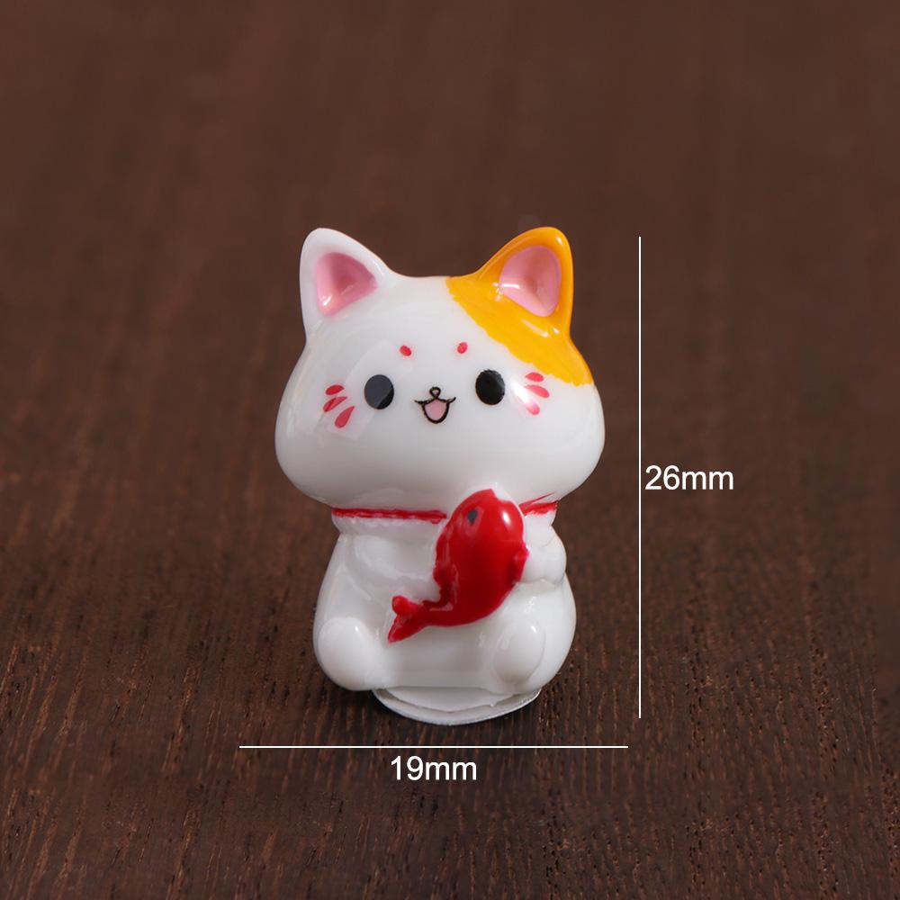 Realistic Fortune Cat Figurines Cute Cat Micro Landscape Ornament Garden Landscape