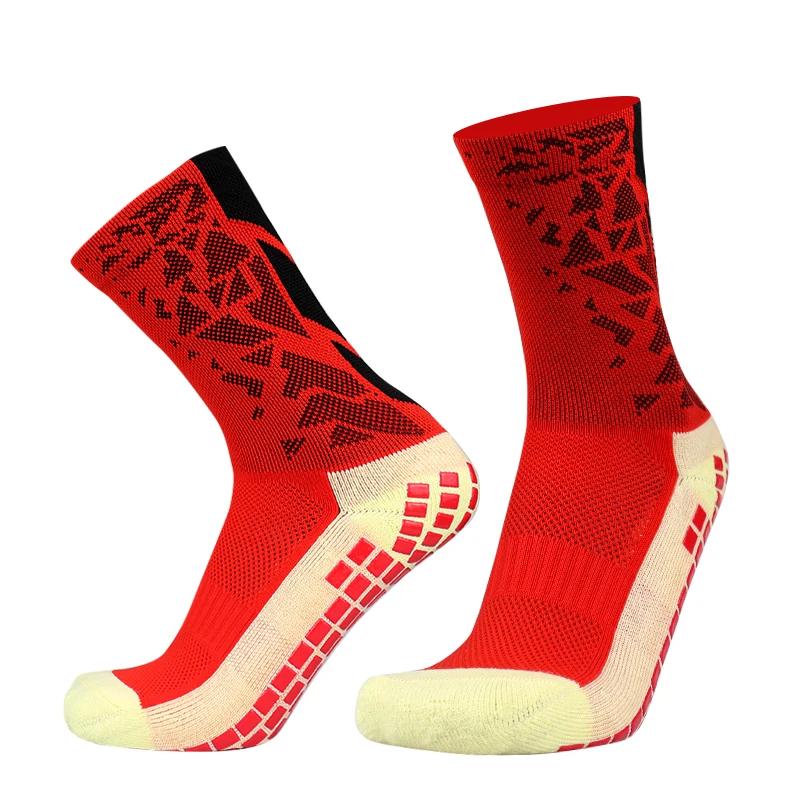 Silicone Anti Slip Football Socks Takraw Men Women Sport Basketball Grip Mid-calf Socks Thicken Long Tube Sock