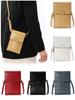 Sac de téléphone pour femmes avec bandoulière fenêtre transparente portefeuille en cuir PU