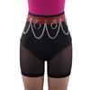 Punk-Inspired Wide Chain Rivet Leather Waist Belt