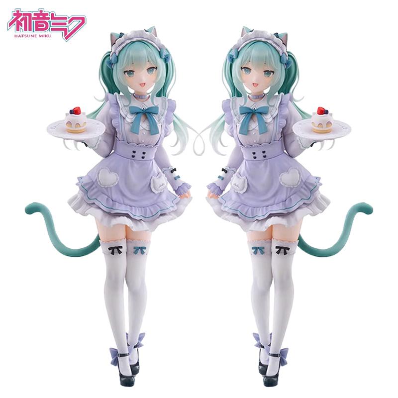 Genuine Vocaloid Hatsune Miku Cute Action Figure Model Garage Kit Anime Peripheral Desktop Ornament Birthday Gift