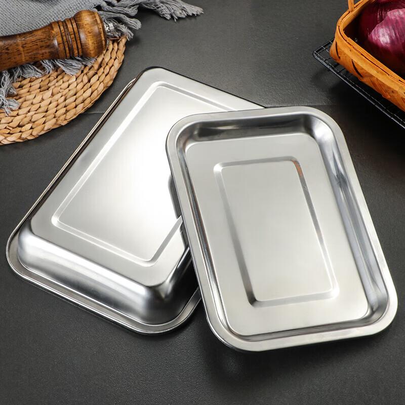 FATTBAO Stainless Steel Rectangular Serving Tray