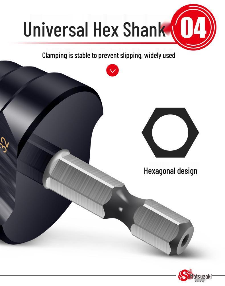 Cobalt Multifunctional Step Drill Bit for Hard Metals and Stainless Steel