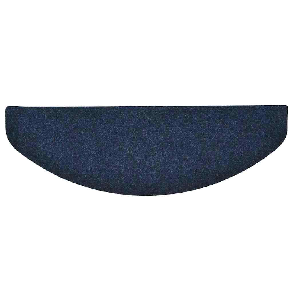 Self Adhesive Stair Treads 20 pcs 65 x 21 x 4 cm Navy Blue Semi Round Large