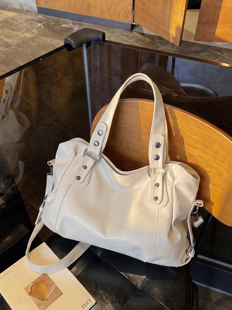 2026 Trendy Large Capacity Elegant Crossbody Tote Handbag - Solid Color, Casual & Fashionable