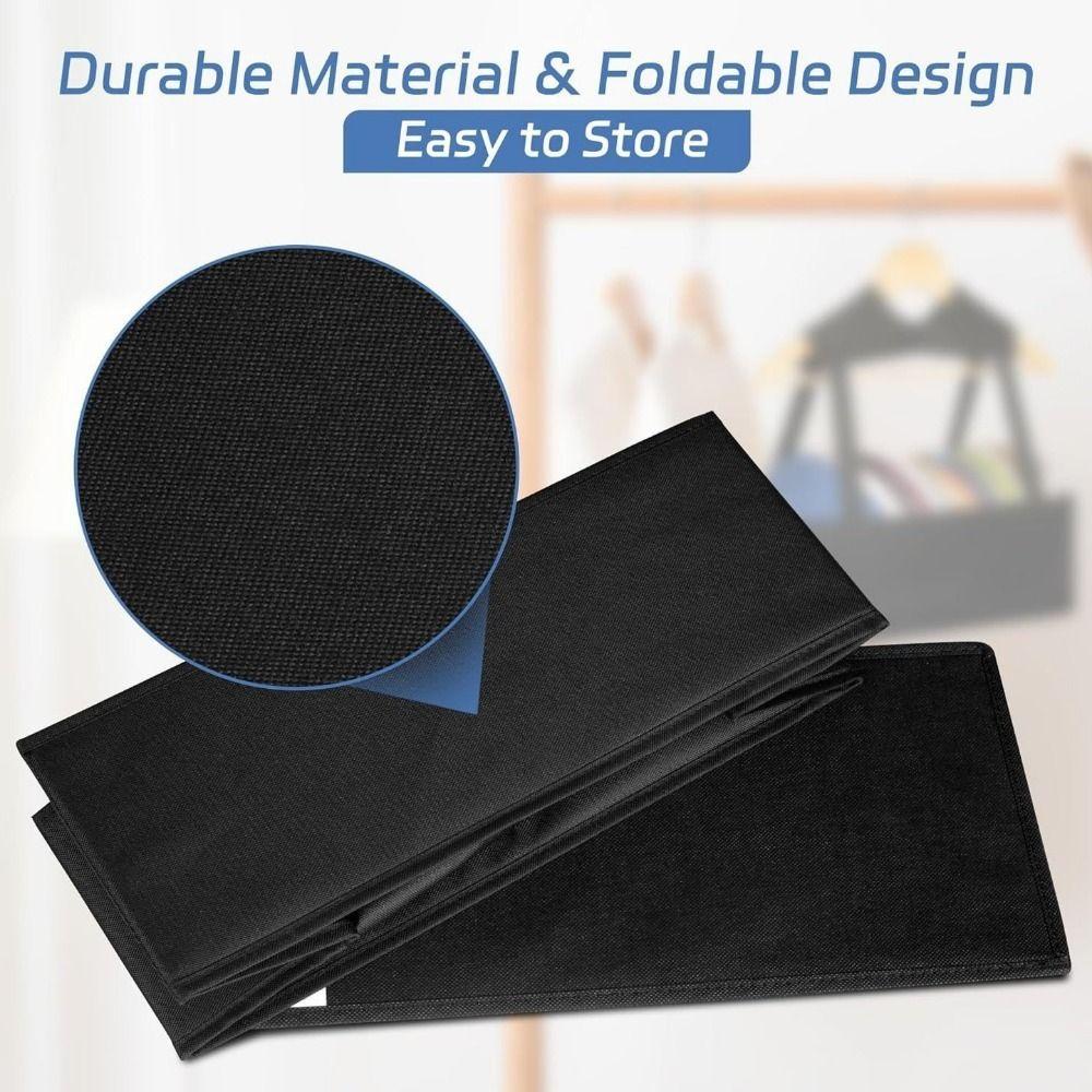 Non-woven Fabric Baseball Cap Storage Hanging Bag Folding Space Saving Hanging Cap Storage Basket Black Underwear Storage Box
