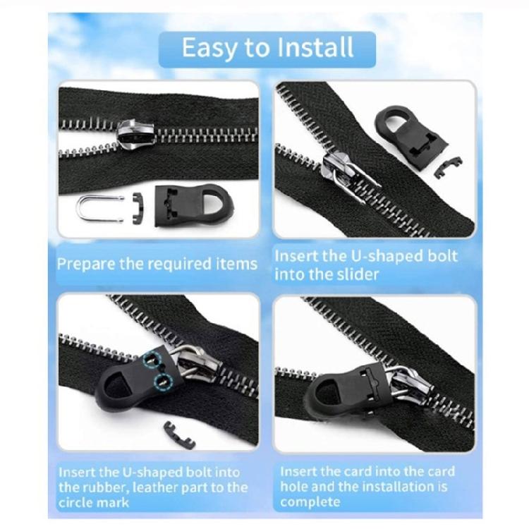 Removable Zippers Pullers Zippers Repair Kits  Zips Slider Replacement Set Zips Repair Set
