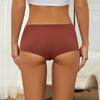 Seamless Women's Mid-Rise Ice Silk Boxer Briefs – Comfortable, Breathable, No-Curl, Wear Outside