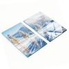 Set of Two Glass Cutting Boards Frozen Lake 2X30X52 Cm