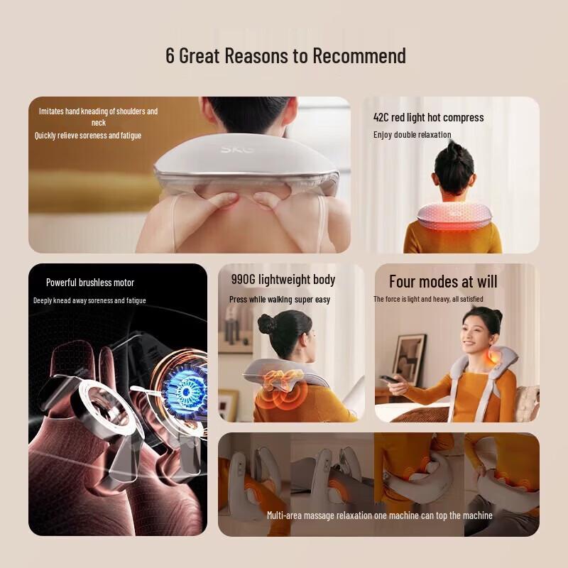 SKG H3 Series 2 Portable Neck & Shoulder Massager CN plug (adapter included)