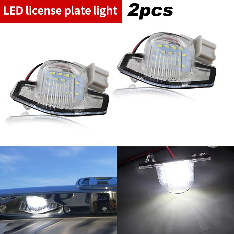 

2pcs LED License Plate Lights Assembly for Honda Crv Fit Odyssey Jazz Hrv Frv CR-V Stream 12V SMD Number Lamp Xenon White 6000k