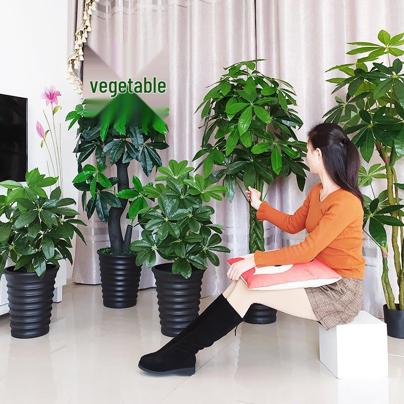 Large Artificial Money Tree Decorative Indoor Plant - Fake Green Bonsai for Living Room Floor