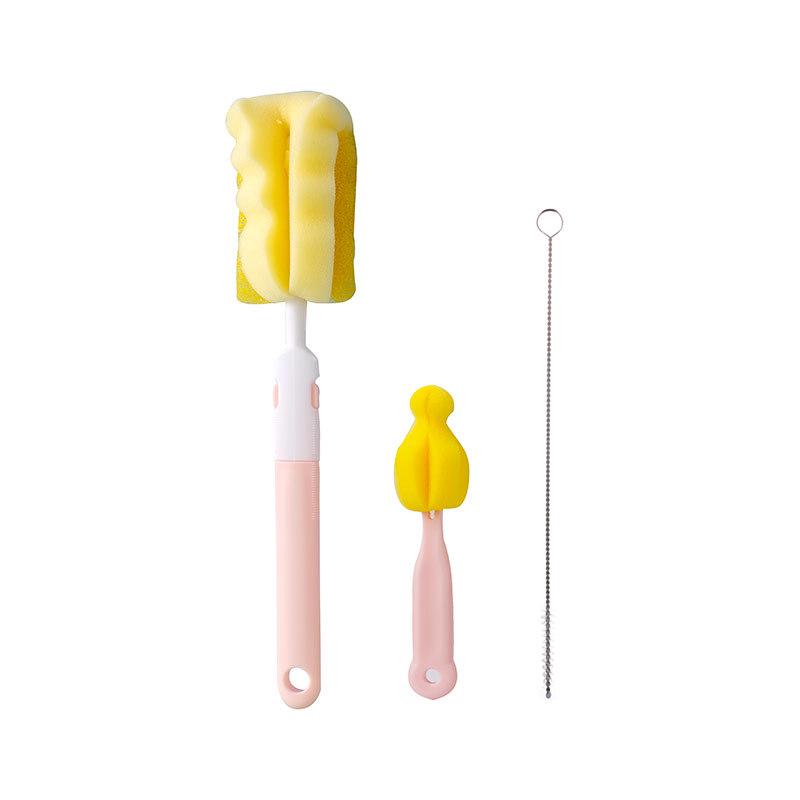 Baby Bottle & Straw Cleaning Brush Set with Cup Brush and Bottle Brush Head 300 Sets/Box