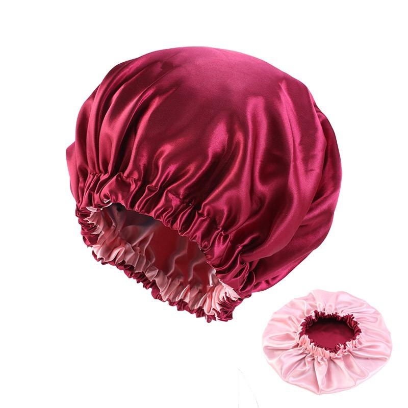 Custom Silk Sleeping Bonnets Double Layer Reversible Hair Bonnet for Men
