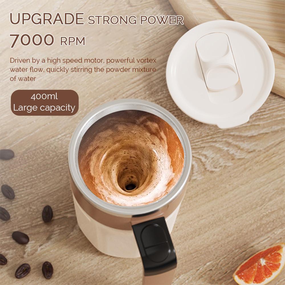 Rechargeable Automatic Magnetic Cup Electric Coffee Self Mixing Mug USB Waterproof Food Safe 400ML Coffee Mug