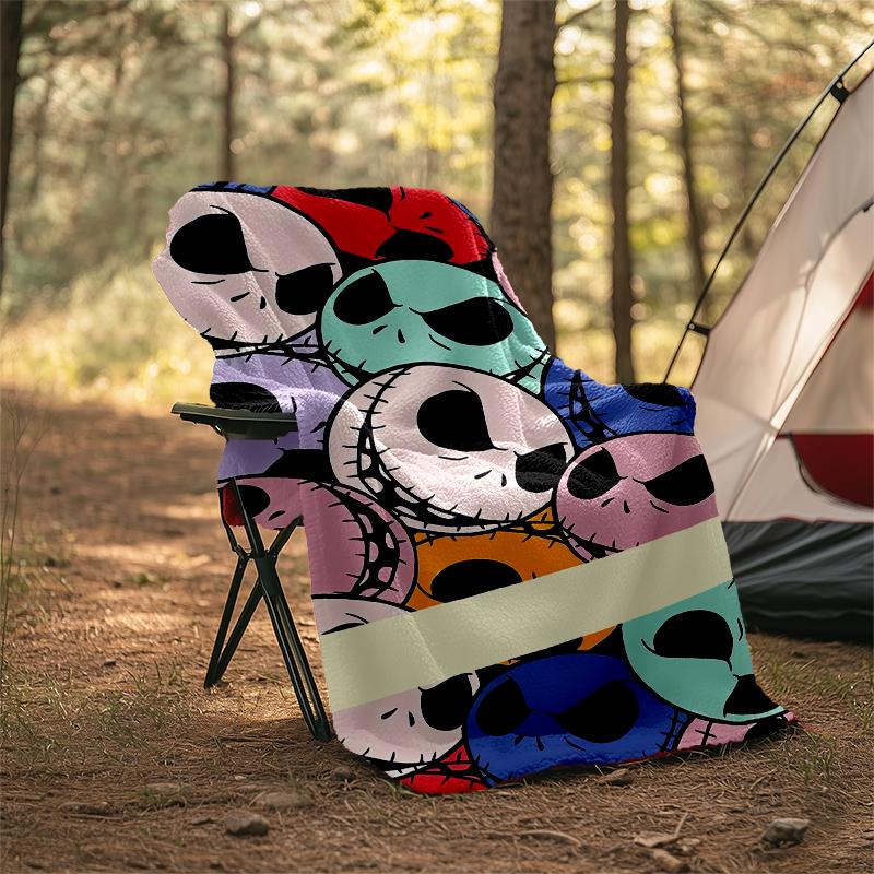 The Nightmare Before Christmas Theme Printed Blanket - Perfect for Couch, Bed, Travel & Outdoor Use | Machine Washable, Cozy & Durable.