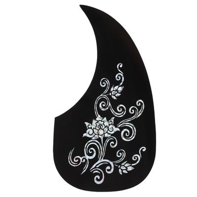 Gitarren-Schlagbrett, PVC, schützend, dekorativ, selbstklebend, für Akustikgitarre, Schlagbrett, silberfarben