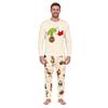 Christmas Print Neck Top and Jogger Pants Set Casual Two Piece Outfit for Holiday Loungewear