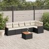 VidaXL Garden Lounge Set with Cushions 7 Pcs, Patio Sofas, Patio Furniture Set, Outdoor Furniture, Black 3225993