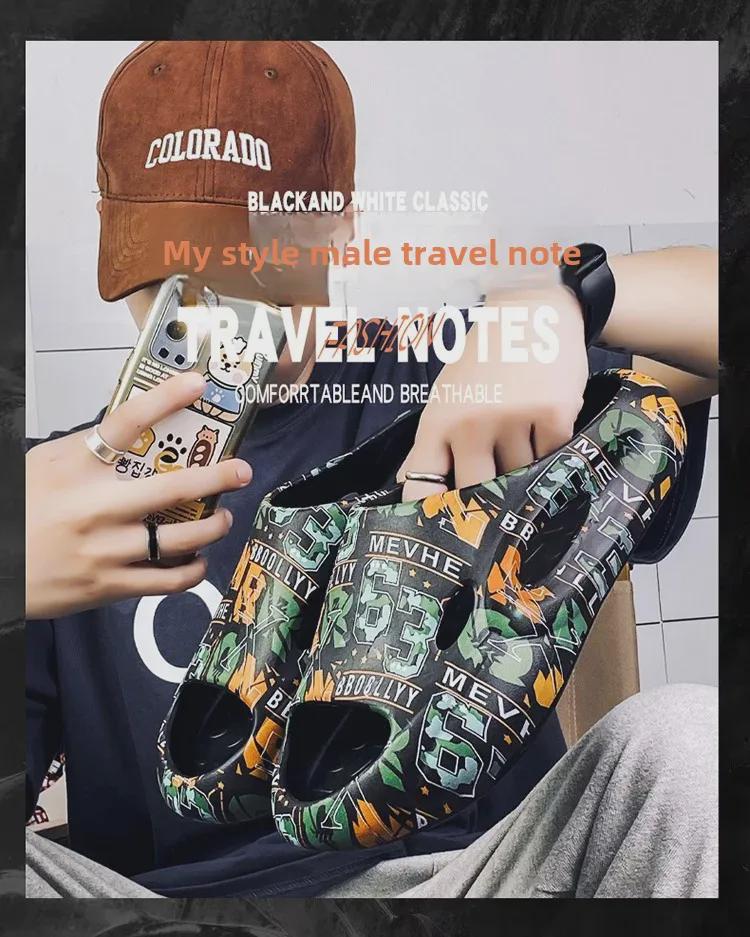 Męskie Lekkie Antypoślizgowe Klapki Casual w Dużych Rozmiarach - Modne Sandały Sportowe Outdoor