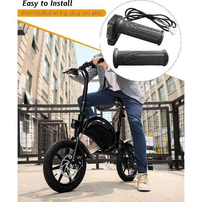 1 Pair 36V Electric Bike Throttle Grip Replacement Fit For Jetson Bolt Pro/Atlas/Ancheer And DYU D3F/D2F/C3/C4 Ebike, With Cruise Control Button And
