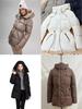 2025 European & American Women's Mid-Length Hooded Down Cotton Coat - Thickened & Slimming Outerwear Trend