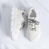 Men's shoes 2025 summer breathable mesh sports thick sole heightening samurai young dad white shoes 60158-P