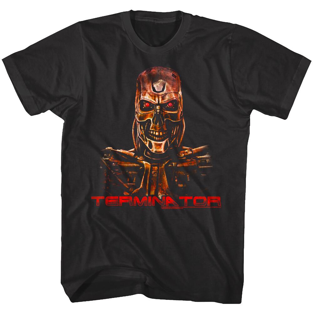 Terminator Rusty T800 Cyborg Men T Shirt Skeleton Skynet Arnold Schwarzenegger S
