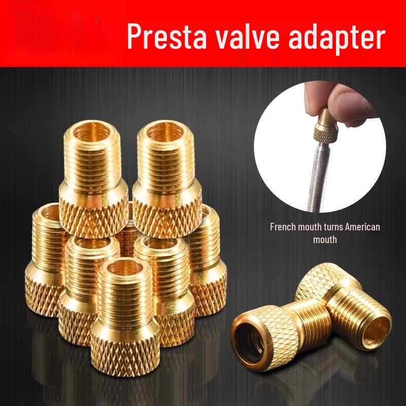 Presta To Schrader Valve Adapter for Easy Inflation - Compatible with Giant Road and French Style Mountain Bikes