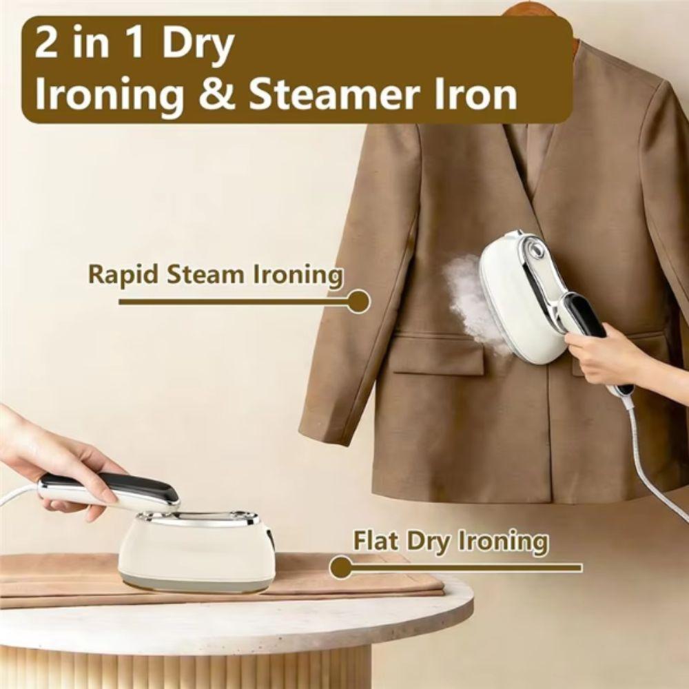 Handheld Steam Iron Portable Travel Steamer Iron 2-In-1 Steamer  For Clothes
