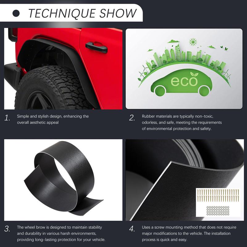 For Dodge Ram 1500 2500 3500 4PCS Fender Flares Extra Wide Wheel Arch Body Kit