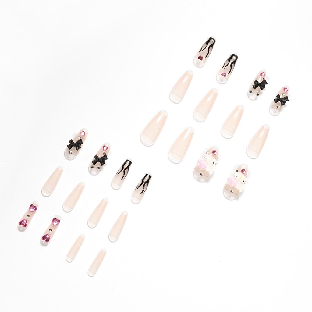 Spice Girl Black Flame Y2K Wind Wear Nail Art Finished Nail Art Patch Nail Patch Butterfly Nail False Nail