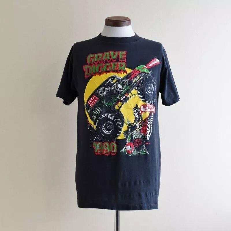 1990 Grave Digger Базовый Стиль Футболка Унисекс Monster Jam Монстр-Трак S5XL Унисекс Футболка XL