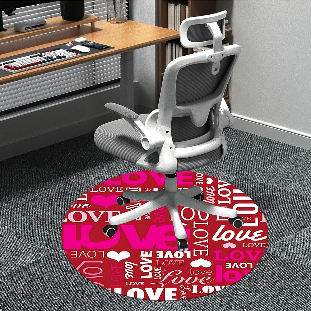 

1pc Love, Heart Chair Carpet for Office, Non-slip, Soft and Durable Office Rug, Perfect for Office yy251227168 80cm by 80cm