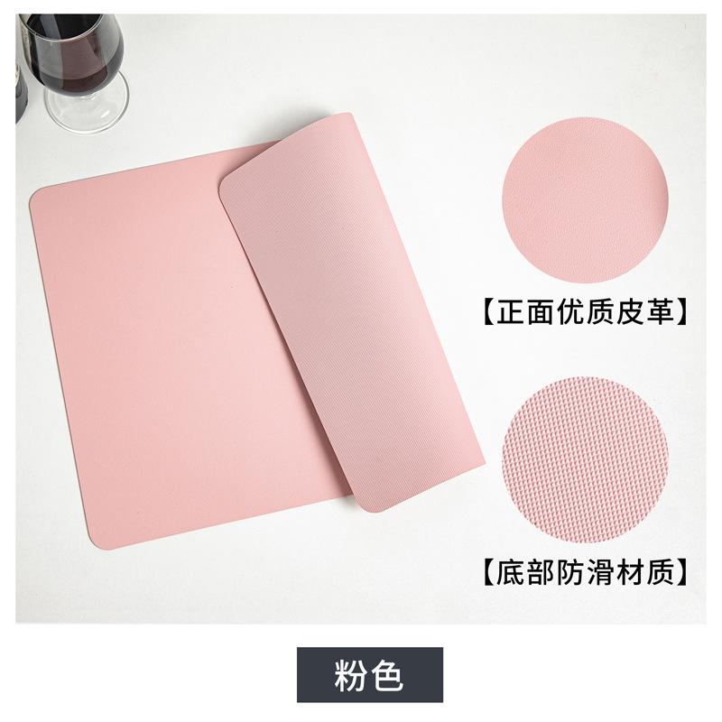 Nordic Style PVC Leather Placemats with Non Slip Bottom Waterproof Oil Resistant Heat Insulation Dining Table Mats for Home Use