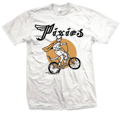 La T-shirt Premium Morbida Bianca Pixies Tony Bike CAMICIA UNISEX