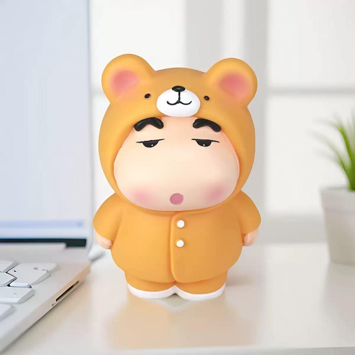 

Crayon Shin-chan Large Frog & Raccoon Piggy Bank Vinyl Figurine Toy Gift