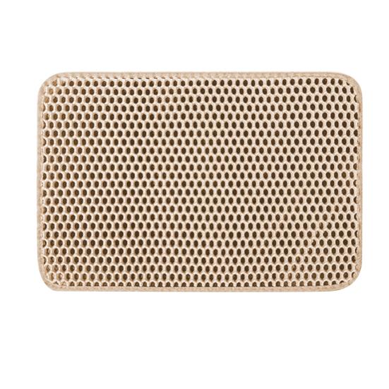 

EVA Коврик для кошачьего туалета Двухслойный Большое отверстие Противоскользящий Фильтр для песка M хаки