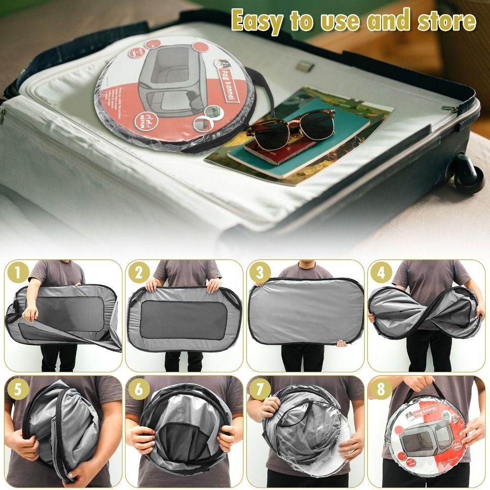 Foldable Dog Travel Crate Soft Sided Portable PET Carrier Portable PET Car Travel Cage  Puppies