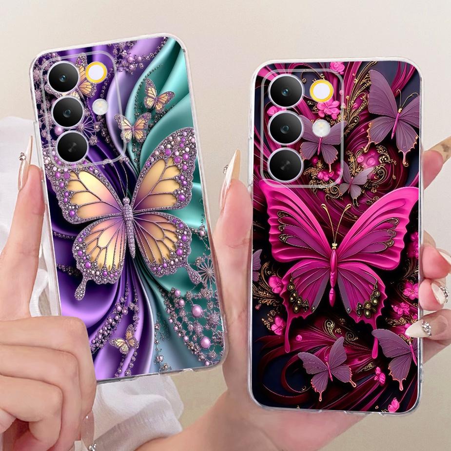 For Realme C85 Pro Case Stylish Flowers Butterfly Painted Cover Soft Slim Phone Case For Realme C85 C 85 RealmeC85 Pro 5G Fundas