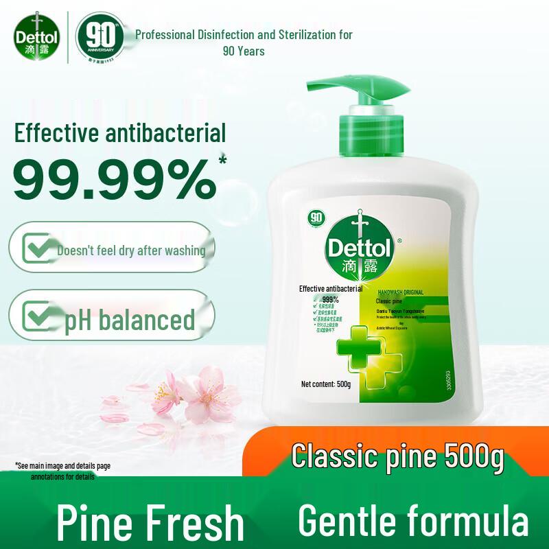 Dettol Klassische antibakterielle Pinien-Handseife (2 x 500 ml)
