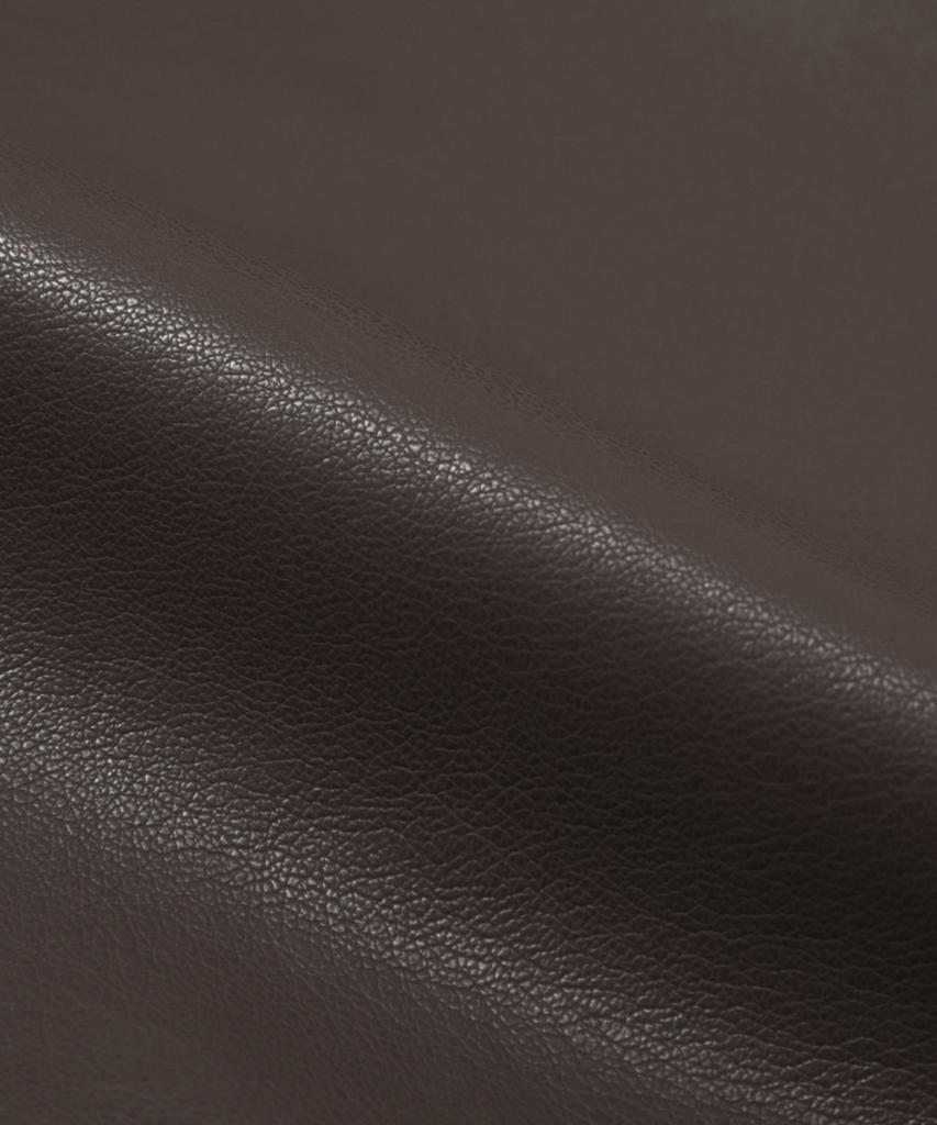Trillion Vegan Leather Two-Pocket Blouson Jacket [Brown]