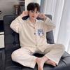 Boys Cotton Pajama Set Long Sleeve Cartoon Print Home Wear Kids 8 Years Comfortable Sleepwear