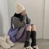 1 Pair Fashionable Women Cable Knitted Leg Warmers Calf Socks Solid Color Stretchy Boot Covers for Office and Casual Use